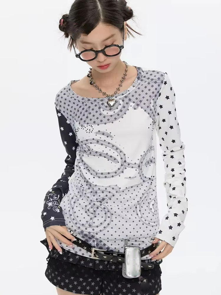 Women'S Y2K Fashion Aesthetic - Y2k Aesthetic Long Sleeve T-shirts Women