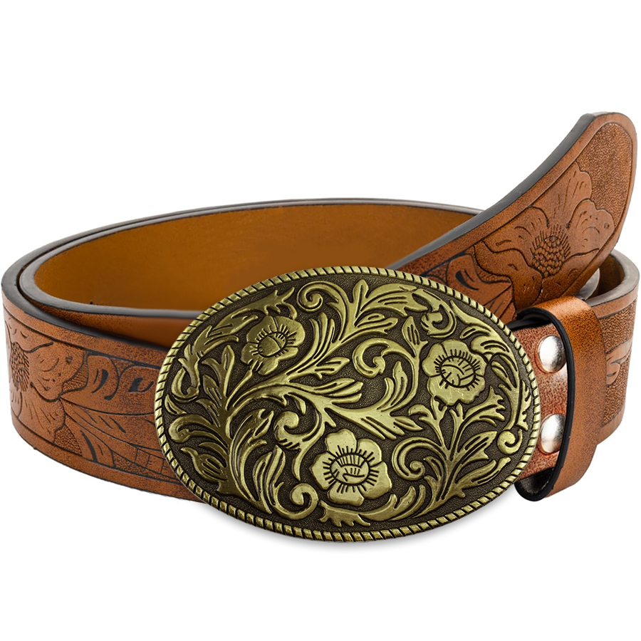 Tang Grass Pattern Buckle Belt - đánh giá và giá Women Fashion Nz