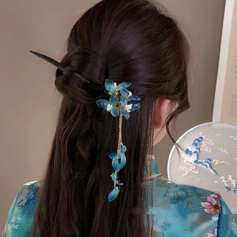 New Chinese Style Blue Glaze F - đánh giá và giá Women Fashion Hair Style