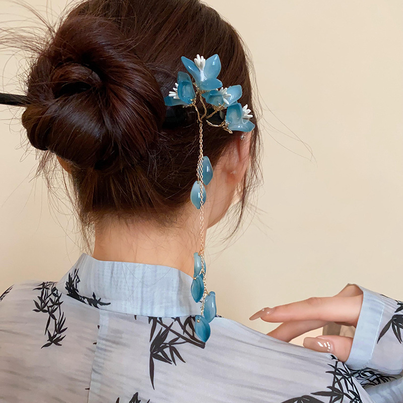 New Chinese Style Blue Glaze F - đánh giá và giá Women Fashion Hair Style