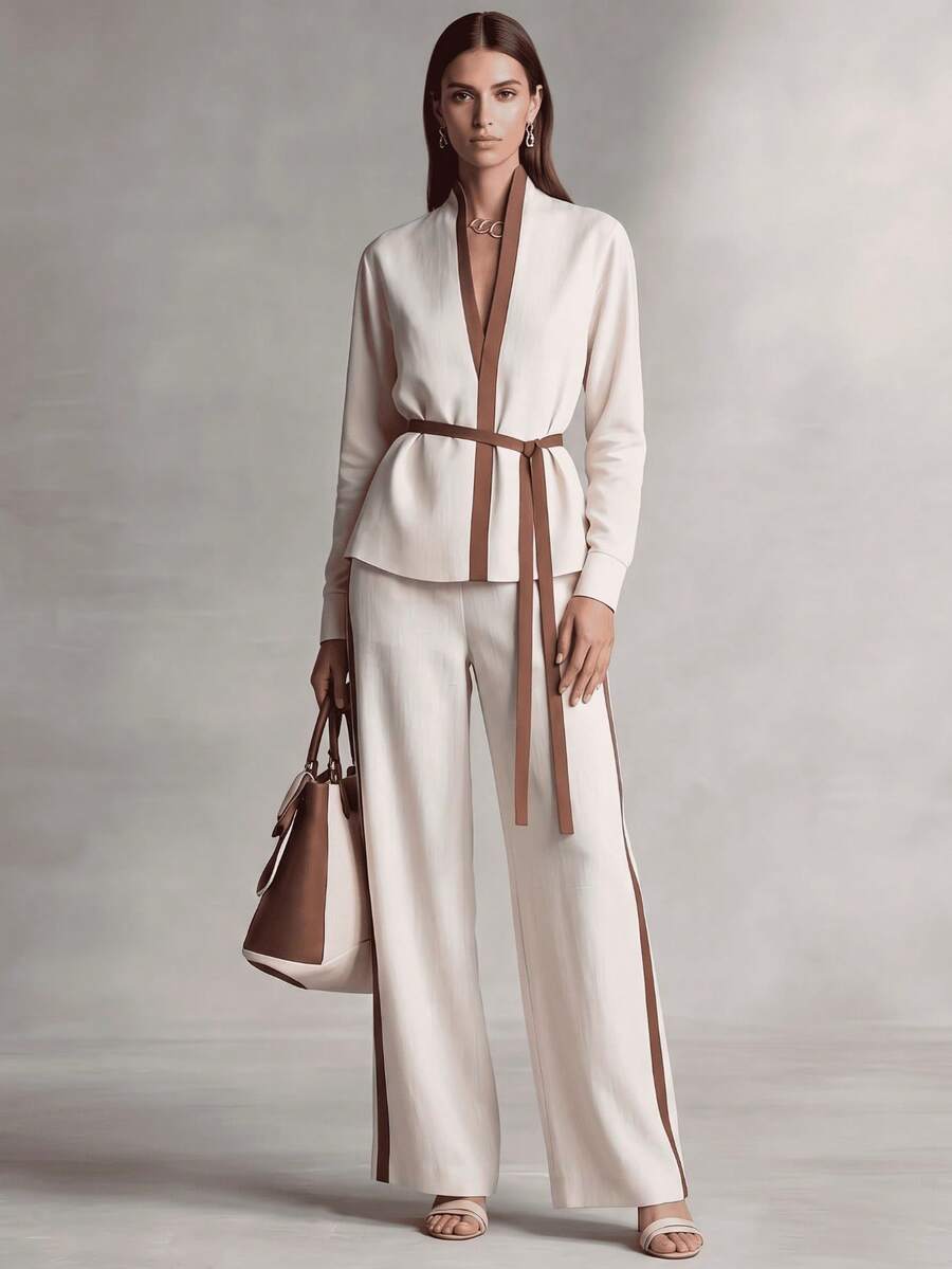 XTOCEAN Women's Elegant V-Neck - đánh giá và giá Wide Leg Palazzo Pants
