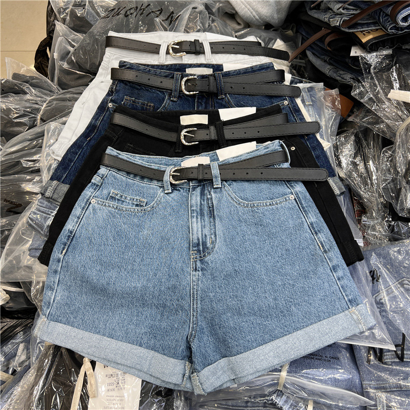 Women Summer Roll Hem Denim Sh - đánh giá và giá Denim Shorts Women