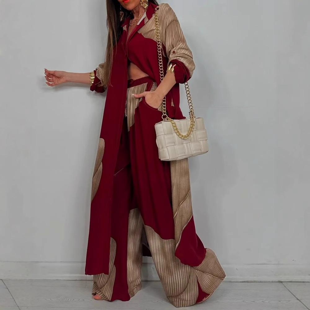 Elegant Lady Set Printed Long  - đánh giá và giá Wide Leg Palazzo Pants