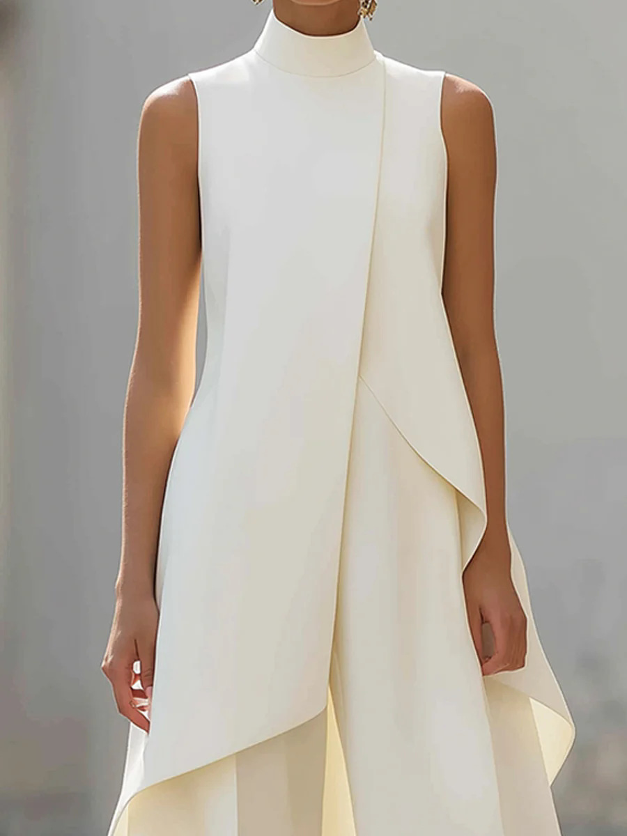 Women Stand Neck Sleeveless La - đánh giá và giá Wide Leg Palazzo Pants