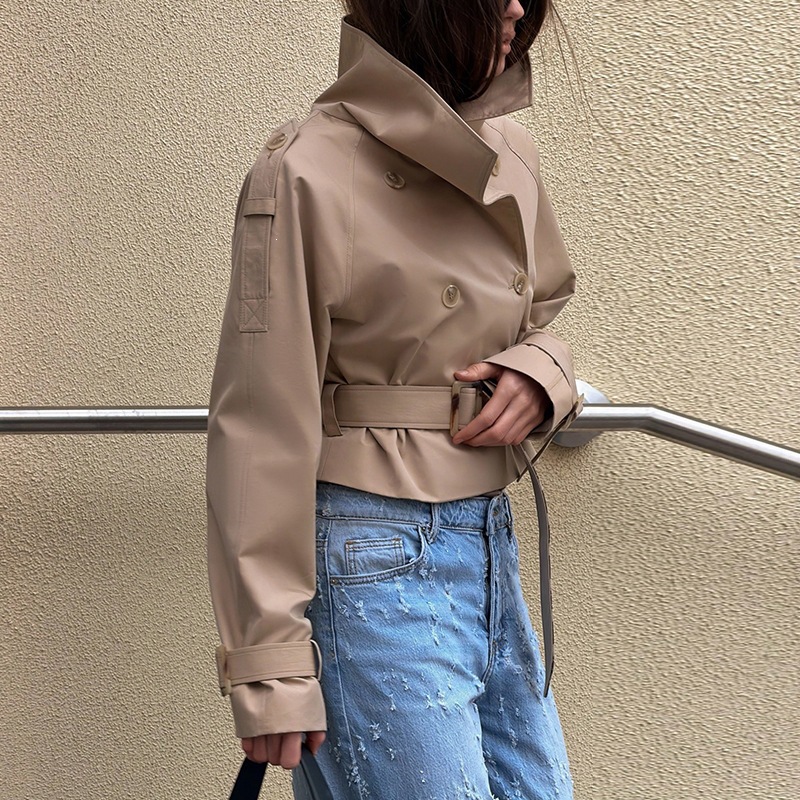 Spring Women Short Trench Coat - đánh giá và giá Women'S Fashion Utility Belt