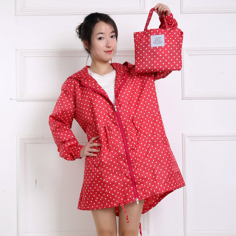 Fashion Dot Print Women Rainco - đánh giá và giá Women'S Fashion Raincoat