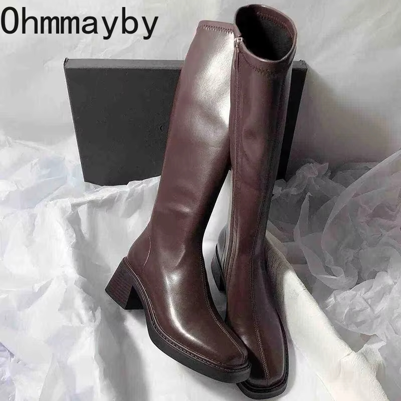 Vintage Thick Heel Women Knee  - đánh giá và giá Women Fashion Korean