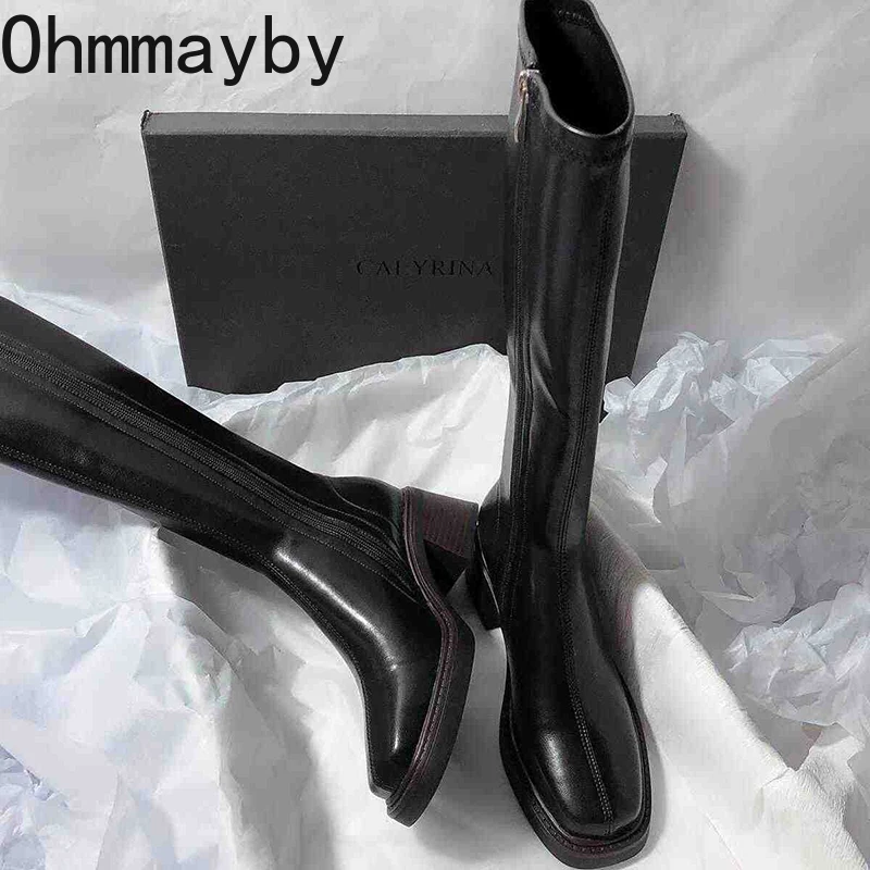 Vintage Thick Heel Women Knee  - đánh giá và giá Women Fashion Korean