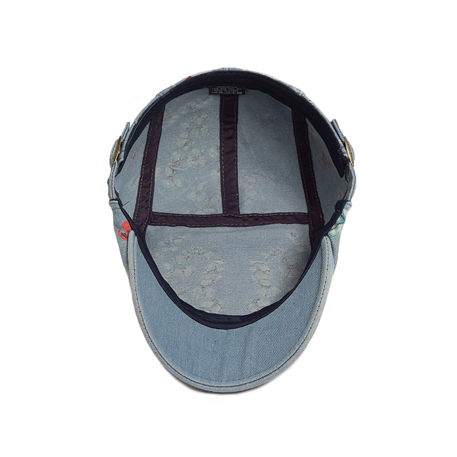 New Vintage Print Denim Beret  - đánh giá và giá Women Fashion Nz