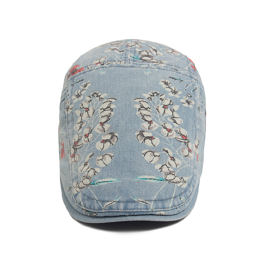 New Vintage Print Denim Beret  - đánh giá và giá Women Fashion Nz
