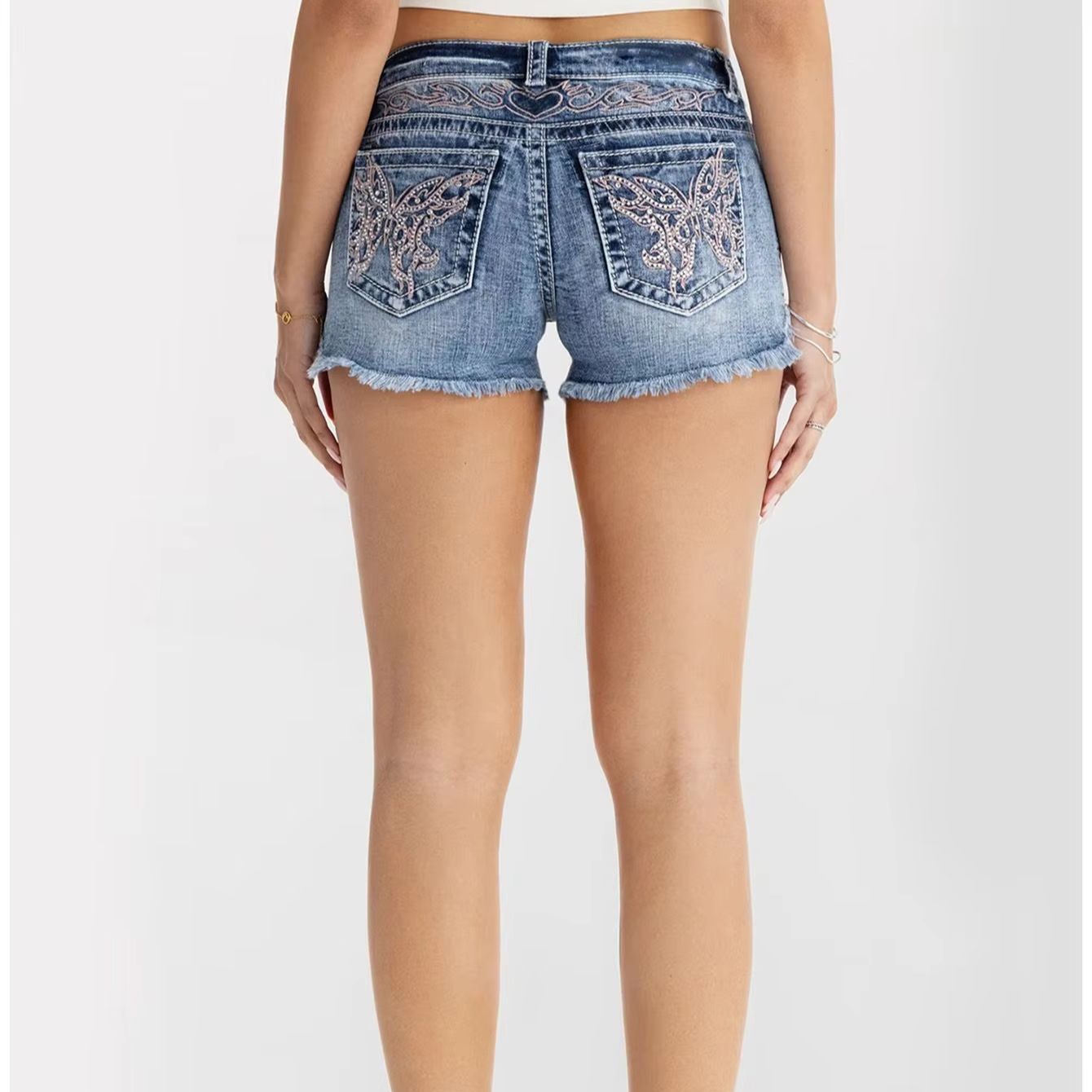 Women Clothes Butterfly Rhines - đánh giá và giá Denim Shorts Women