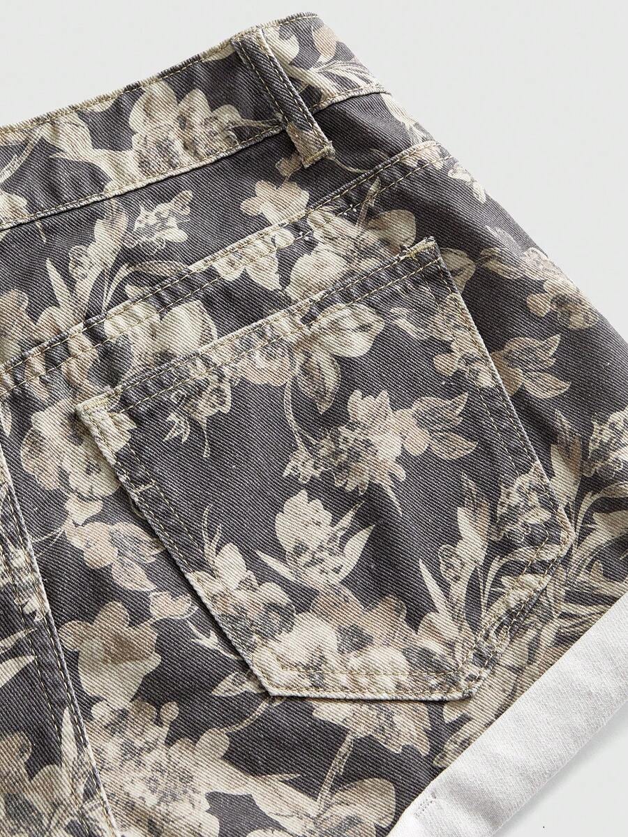 Women Denim Shorts With Floral - đánh giá và giá Denim Shorts Women