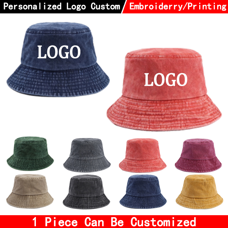 Custom Logo Denim Bucket Hat F - đánh giá và giá Women Fashion Logo