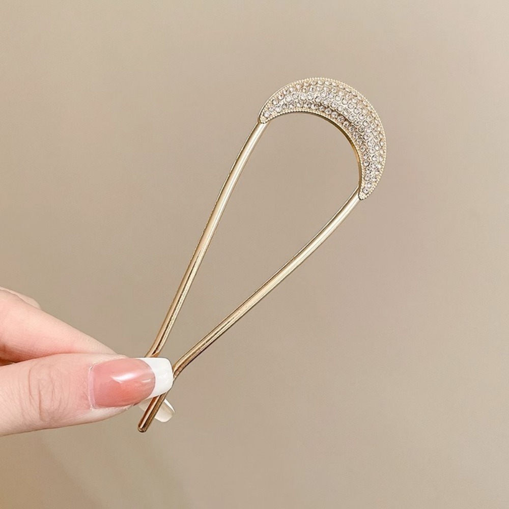 1/2pcs U-Shaped Crystal Hairpi - đánh giá và giá Women Fashion Hair Style