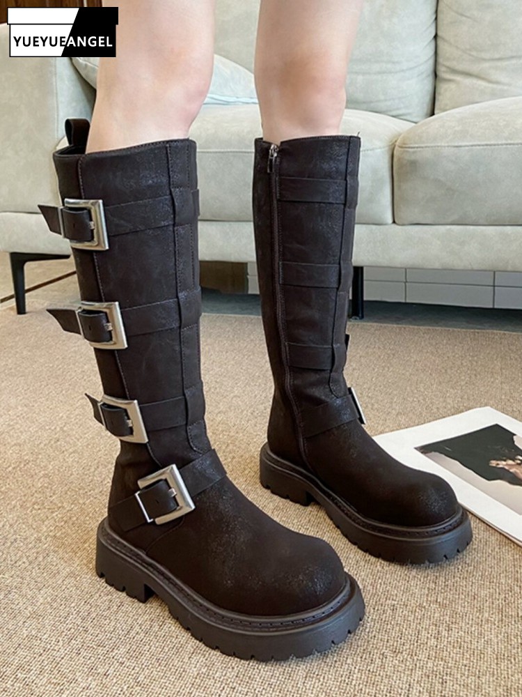 Fashion Women Multi Buckle Kne - đánh giá và giá Women'S Fashion Riding Boots