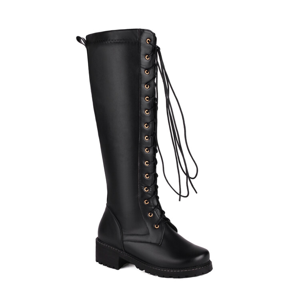 Size 33-50 Women Leather Knee  - đánh giá và giá Women'S Fashion Riding Boots