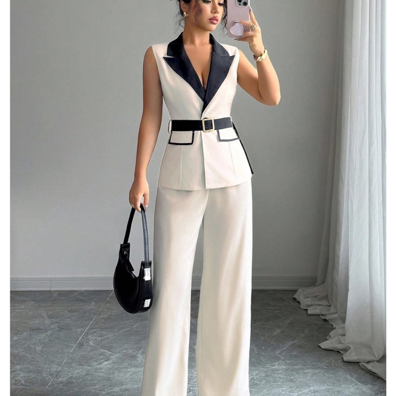 Vest Suit Women Wide Leg Pants - đánh giá và giá Wide Leg Palazzo Pants