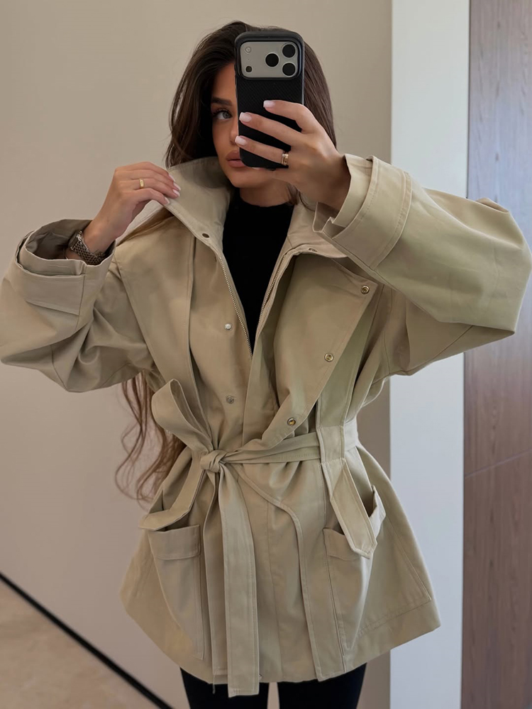 Women Short Trench Coat Belted - đánh giá và giá Women'S Fashion Utility Belt