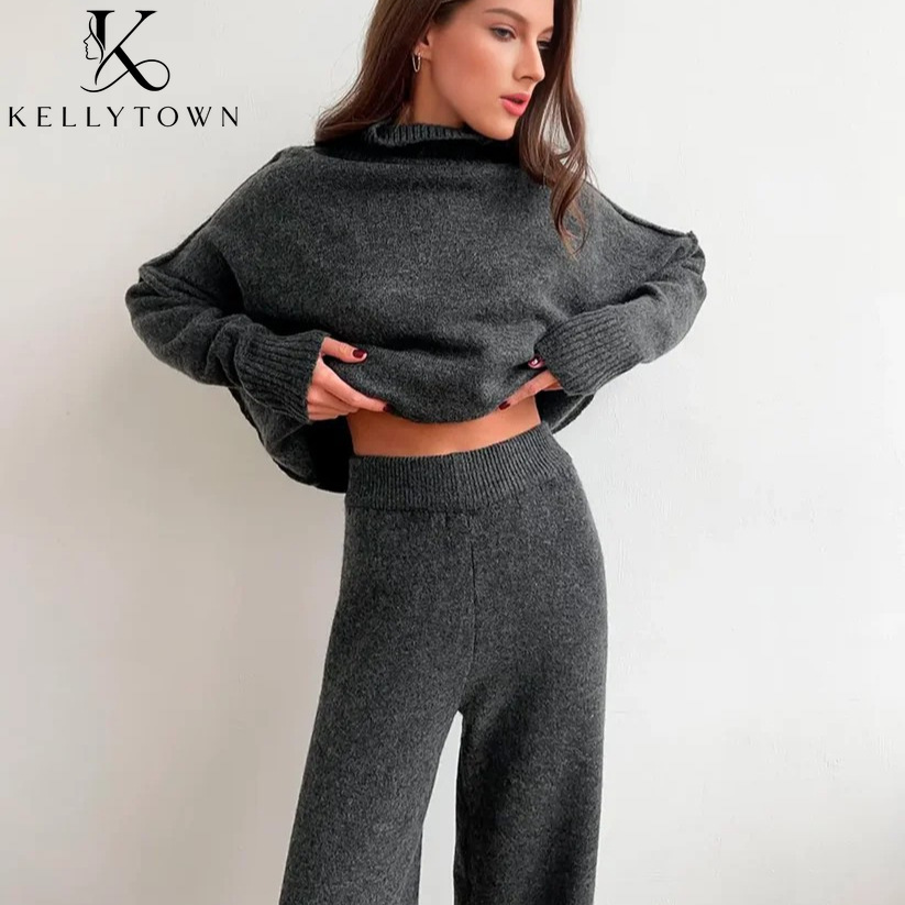 2026 Autumn Winter Knitted Pan - đánh giá và giá Wide Leg Palazzo Pants