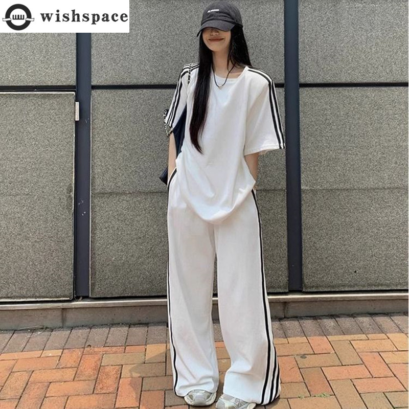 Spring/Summer Loose Casual Set - đánh giá và giá Wide Leg Palazzo Pants