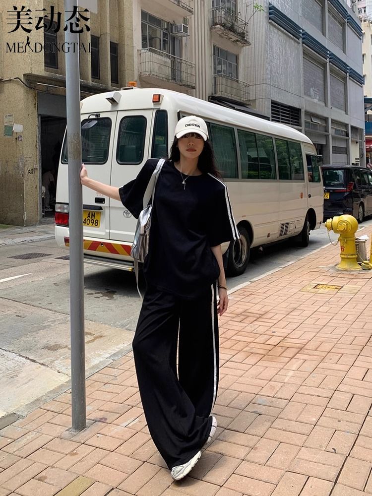 Spring/Summer Loose Casual Set - đánh giá và giá Wide Leg Palazzo Pants