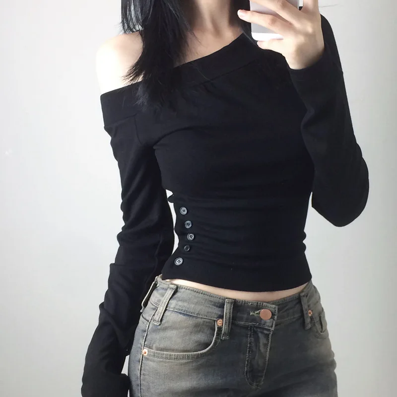 Y2K Vintage Pleated Button T-S - đánh giá và giá Women'S Fashion Tops