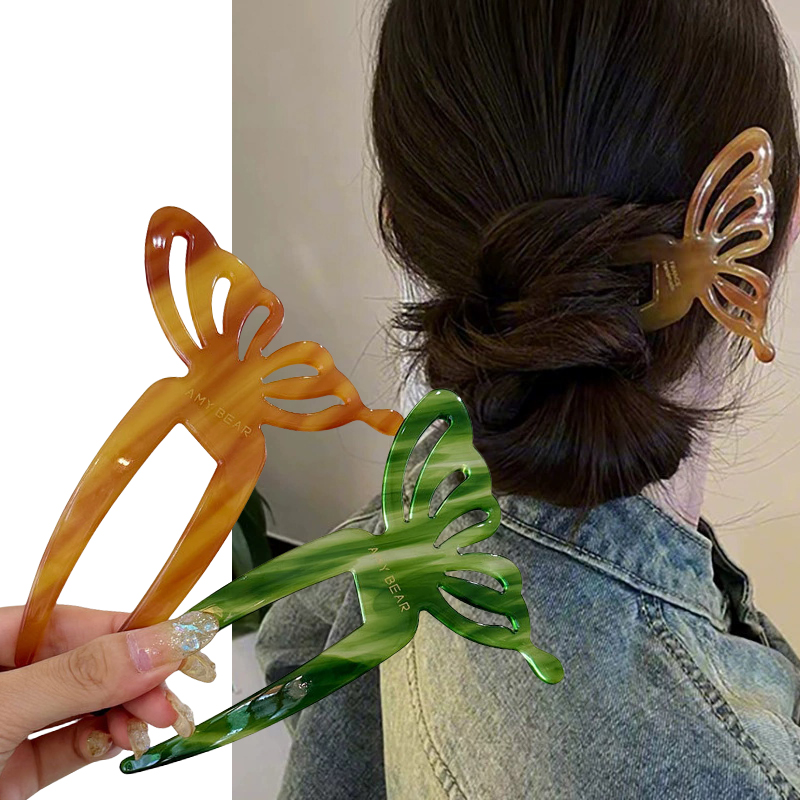 Elegant Acetic Acid Butterfly  - đánh giá và giá Women Fashion Hair Style