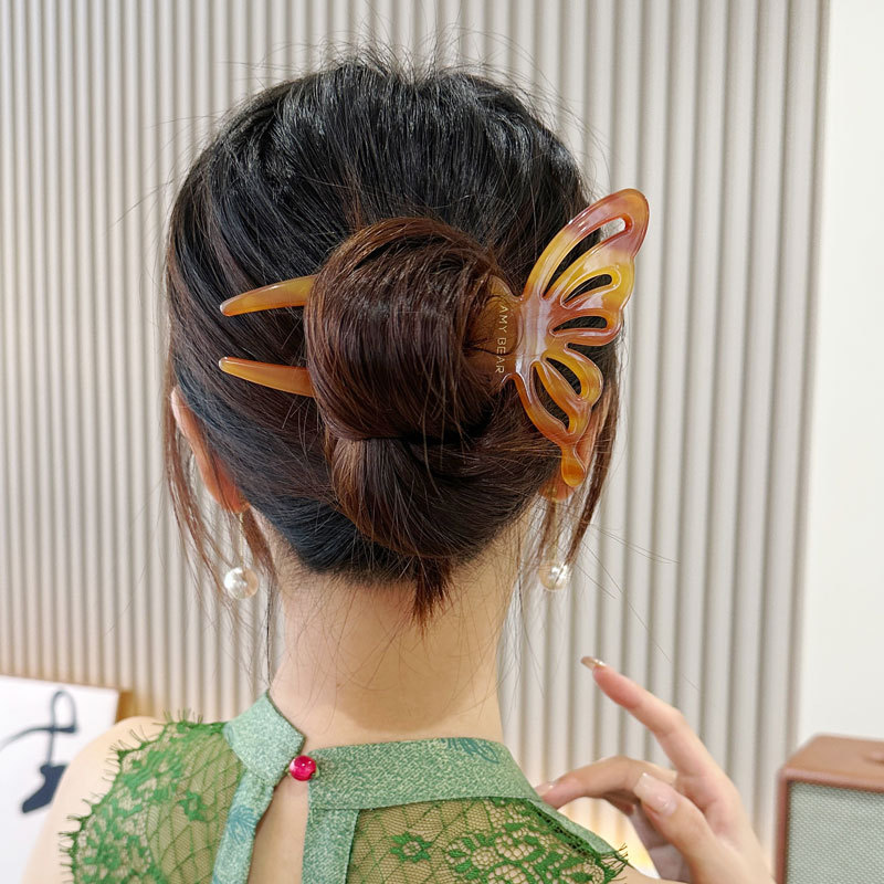 Elegant Acetic Acid Butterfly  - đánh giá và giá Women Fashion Hair Style