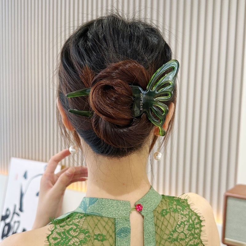 Elegant Acetic Acid Butterfly  - đánh giá và giá Women Fashion Hair Style