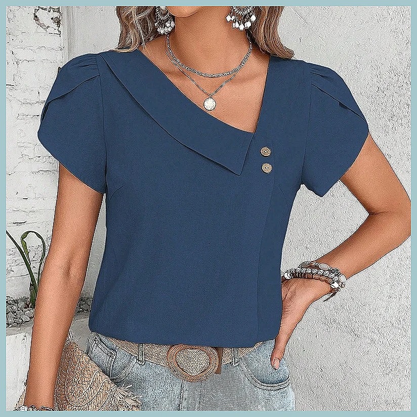 2024 Summer Vintage Solid Colo - đánh giá và giá Women'S Fashion Tops
