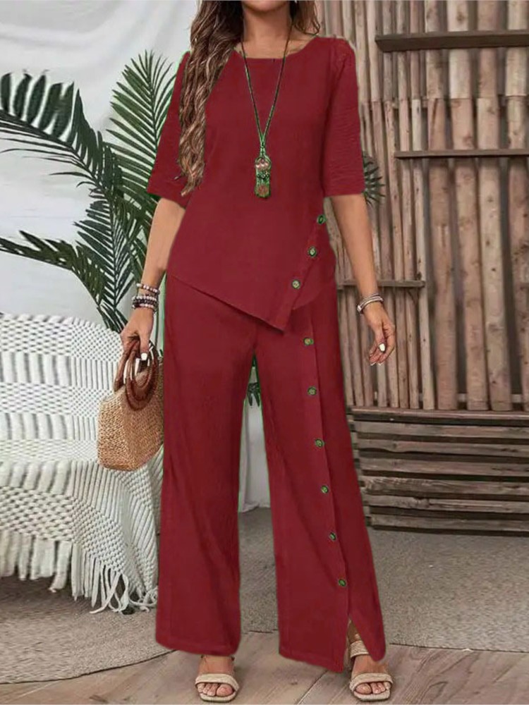 Women's Fashion Solid Irregula - đánh giá và giá Wide Leg Palazzo Pants
